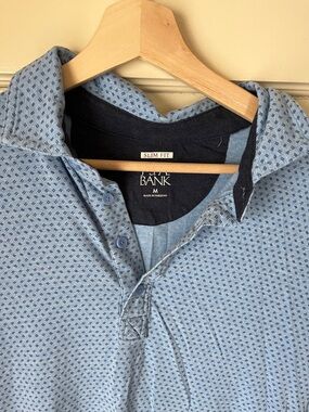 Jos. A. Bank Light Blue Polo with Small Dot Pattern